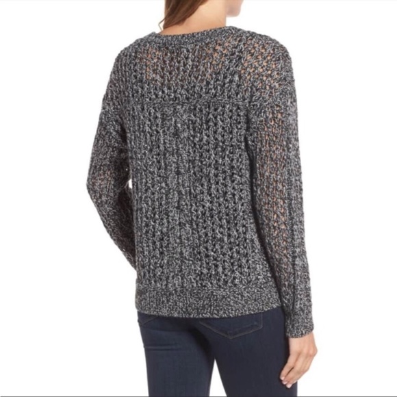 Tommy Bahama black, gray and silver/metallic open knit pullover sweater Size XS - Picture 3 of 17